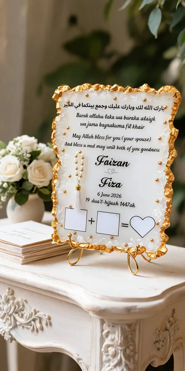 Resin_Gold_Foil_Personalized_Islamic_Wedding_Nikah_Name_Plaque