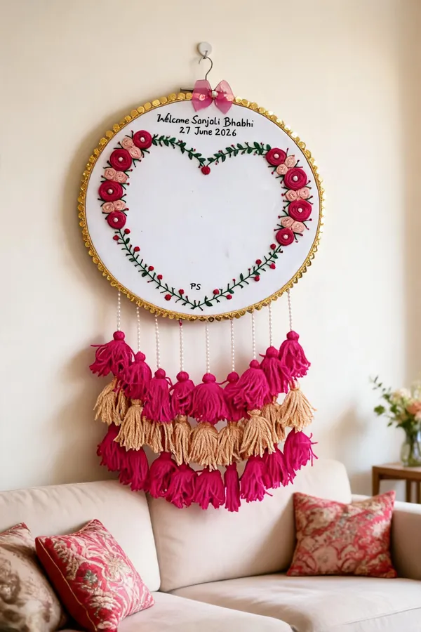 Handcrafted_Floral_Welcome_Hoop_With_Pink_Tassel_Hanging