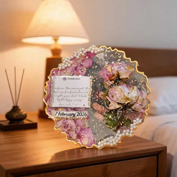 Resin_Preserved_Rose_Pearl_Personalized_Message_Plaque