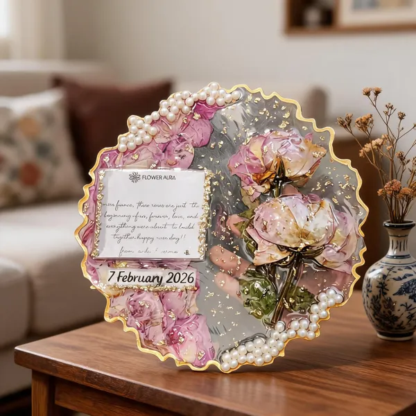 Resin_Preserved_Rose_Pearl_Personalized_Message_Plaque