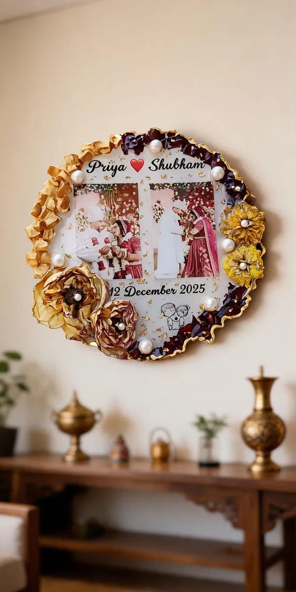 Personalized_Floral_Resin_Wedding_Photo_Frame