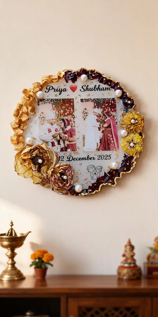 Personalized_Floral_Resin_Wedding_Photo_Frame