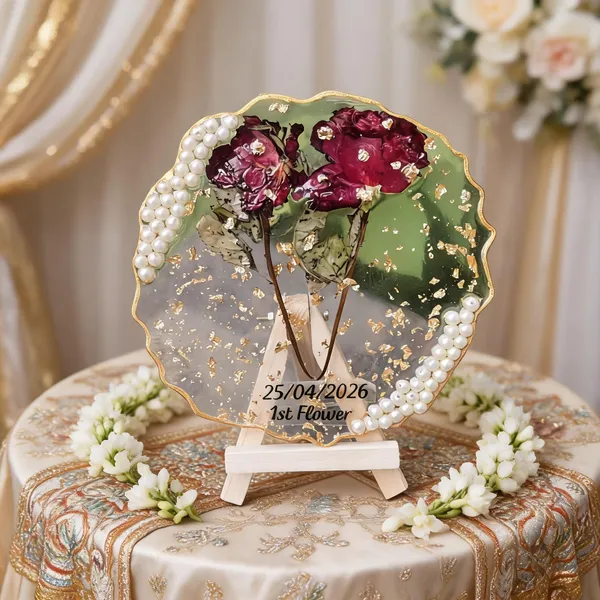 Resin_Preserved_Rose_Pearl_Edge_Decorative_Plate_With_Easel