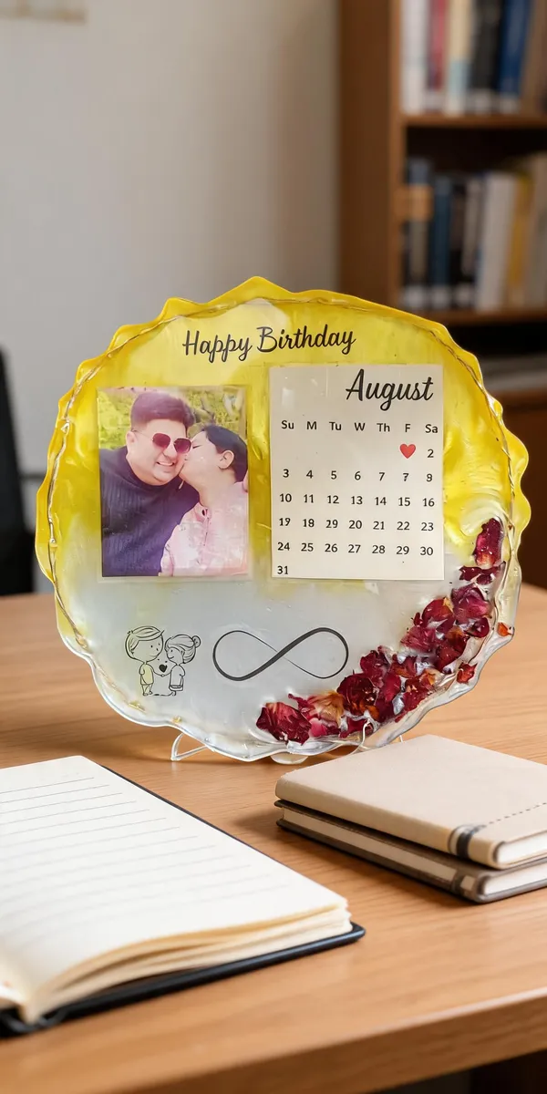 Yellow_Resin_Personalized_Photo_Calendar_Birthday_Decor