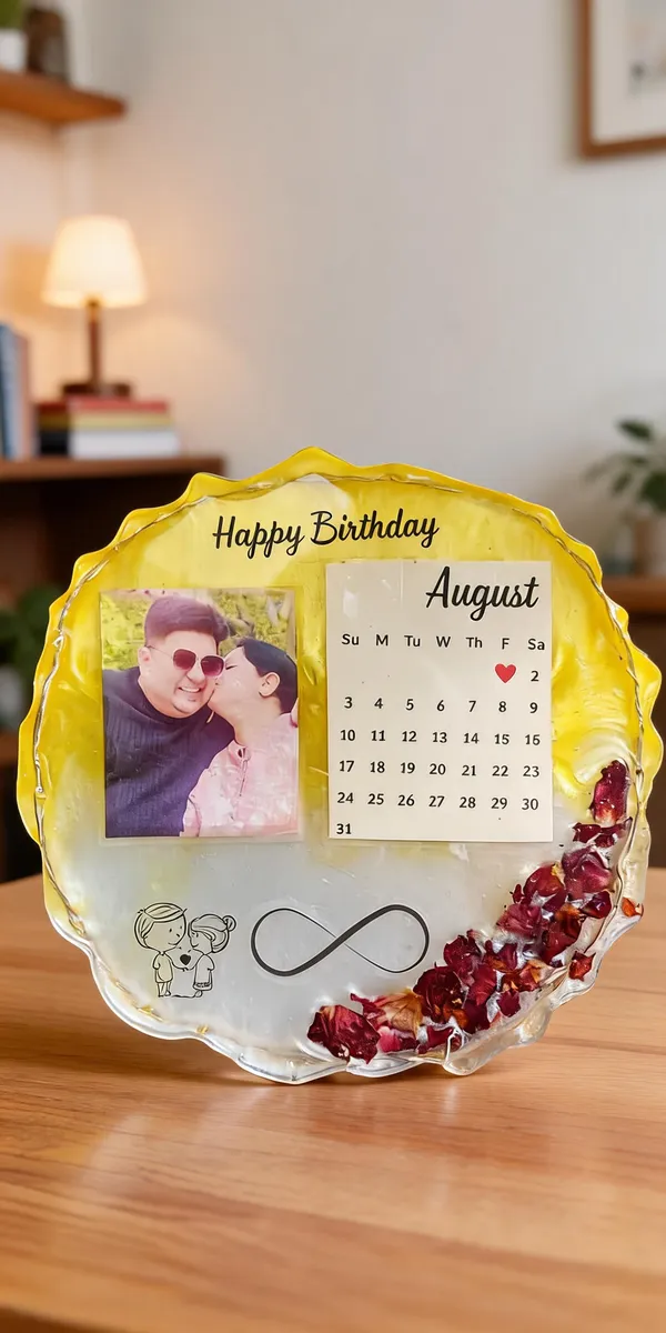 Yellow_Resin_Personalized_Photo_Calendar_Birthday_Decor
