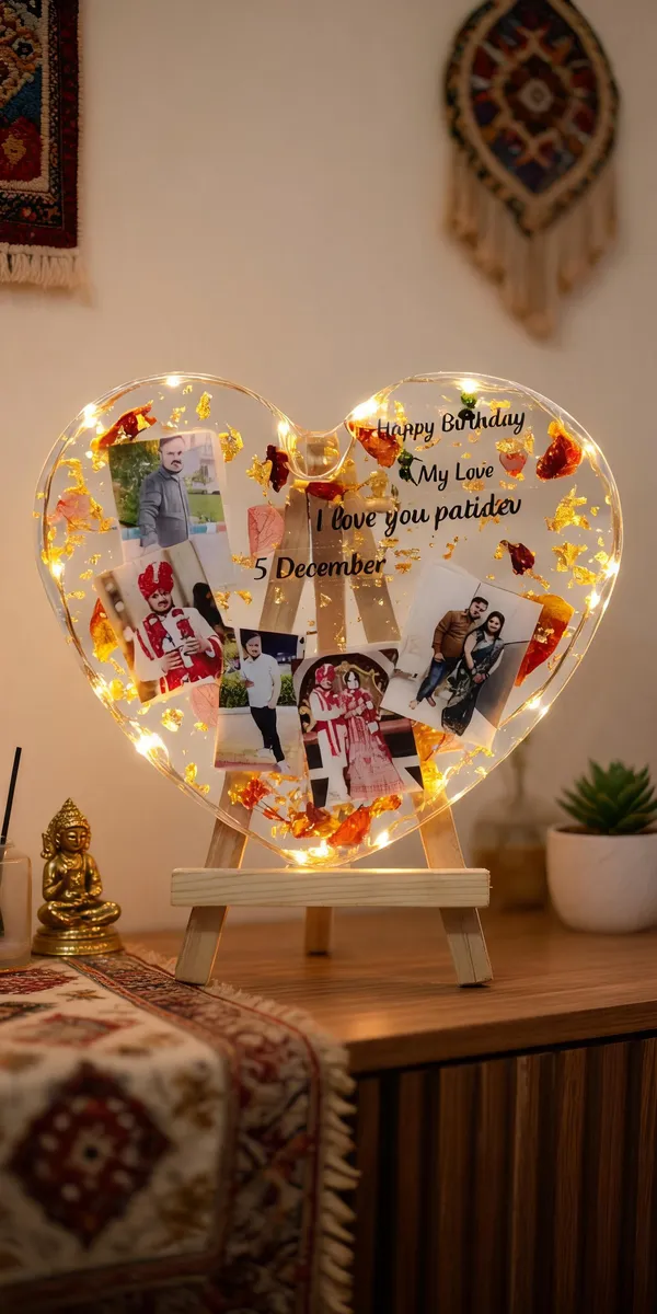 Personalized_Heart_Shaped_Resin_Photo_Frame_With_Led_Light_And_Easel_Stand