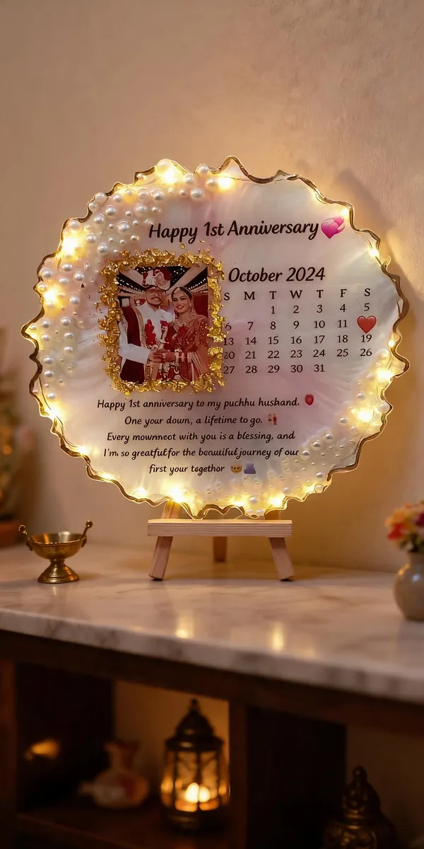Personalized_Photo_Anniversary_Led_Resin_Frame_With_Wooden_Stand