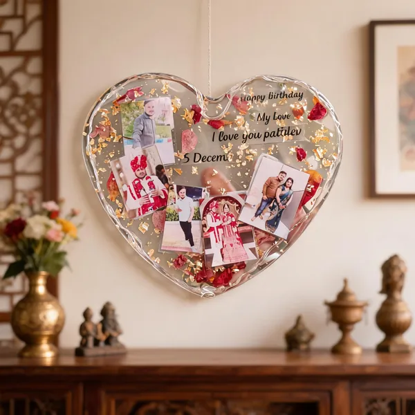 Resin_Heart_Shaped_Personalized_Photo_Frame_With_Dried_Flowers