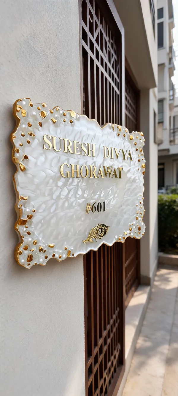 Resin_Pearl_Gold_Leaf_Customized_Name_Plate