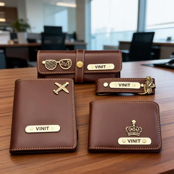 Brown_Leather_Personalized_Travel_Gift_Set_For_Men*