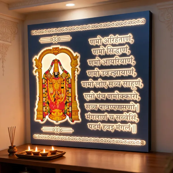 Led_Backlit_Navkar_Mantra_Deity_Wall_Panel*