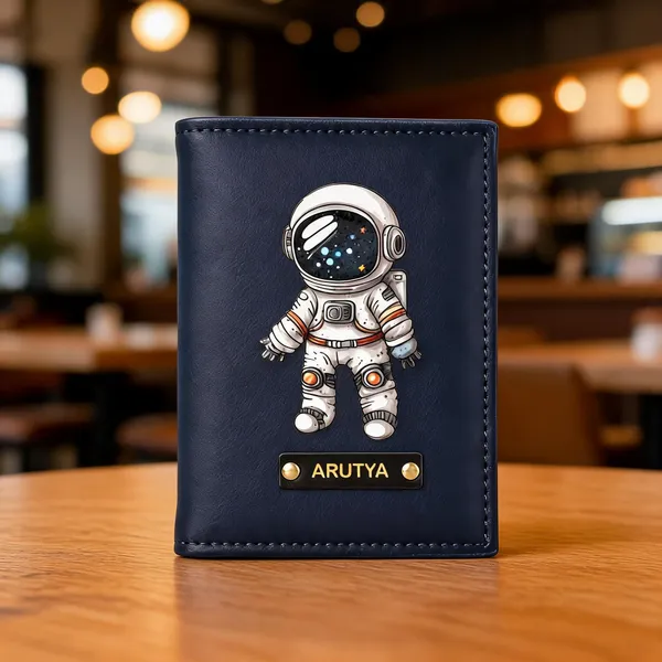 Navy_Blue_Leather_Astronaut_Print_Bifold_Wallet_For_Men