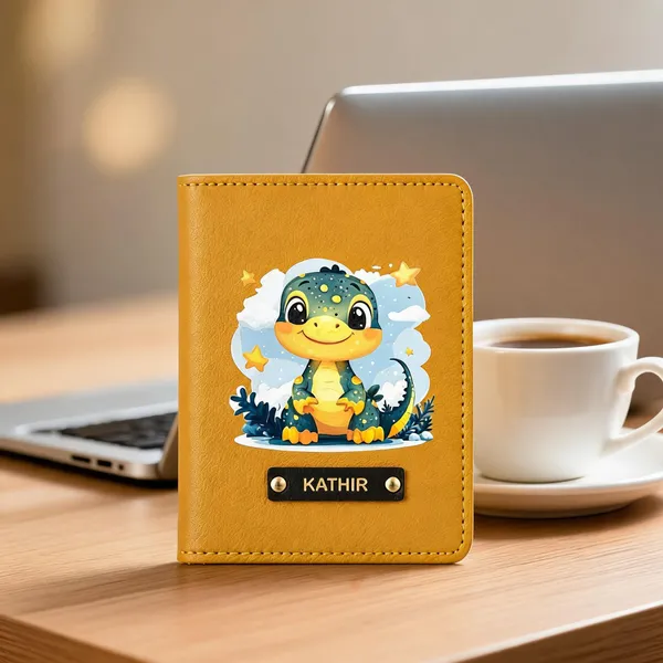 Yellow_Leather_Personalized_Dinosaur_Print_Passport_Cover