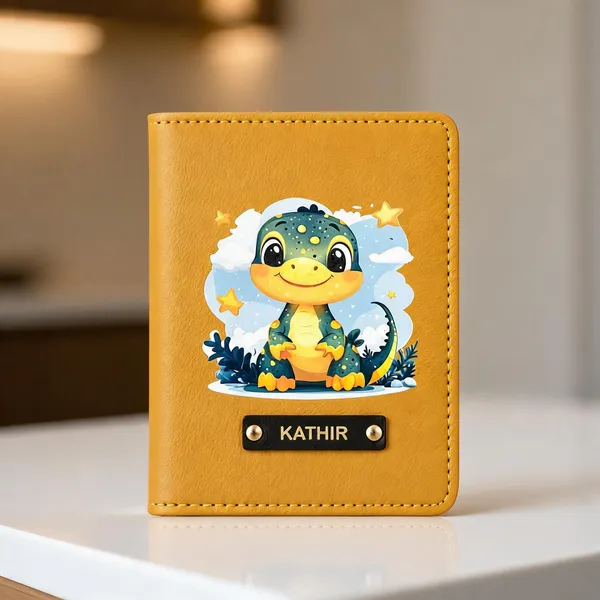 Yellow_Leather_Personalized_Dinosaur_Print_Passport_Cover
