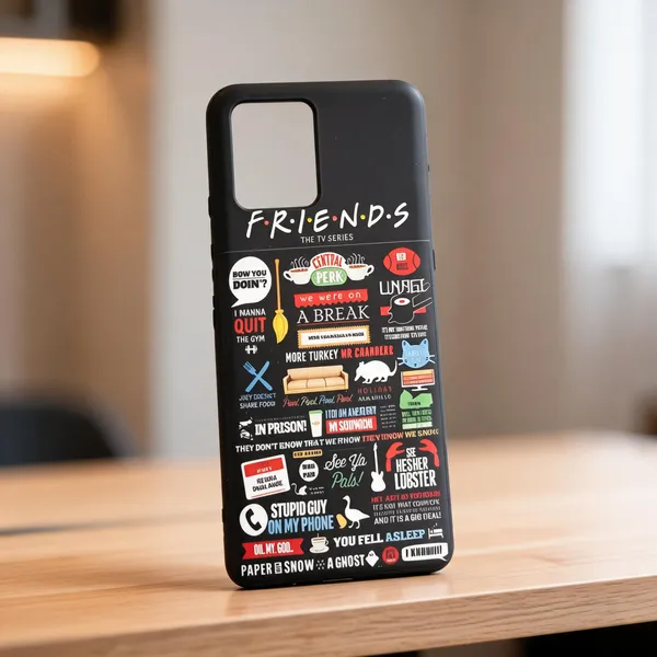 Friends_Tv_Series_Print_Black_Mobile_Phone_Case