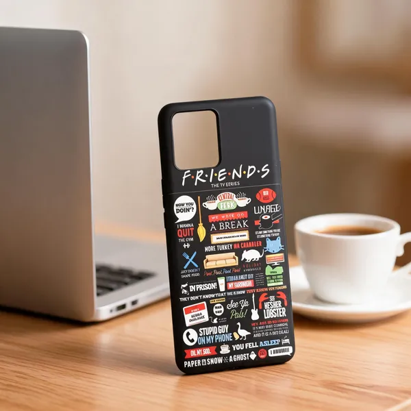 Friends_Tv_Series_Print_Black_Mobile_Phone_Case