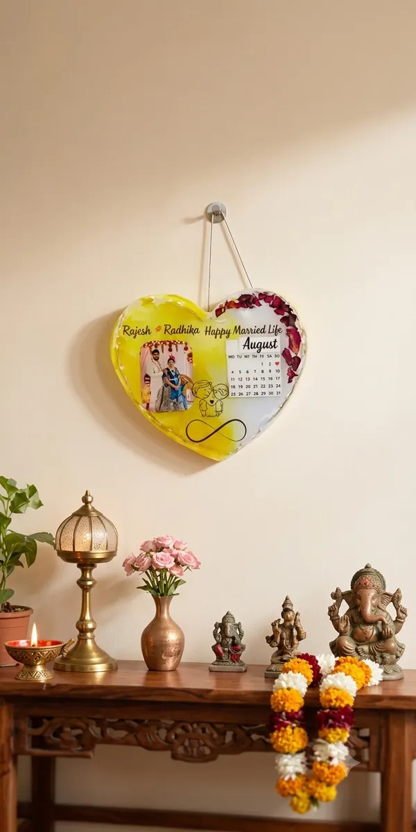 Personalized_Resin_Heart_Photo_Frame_With_Calendar