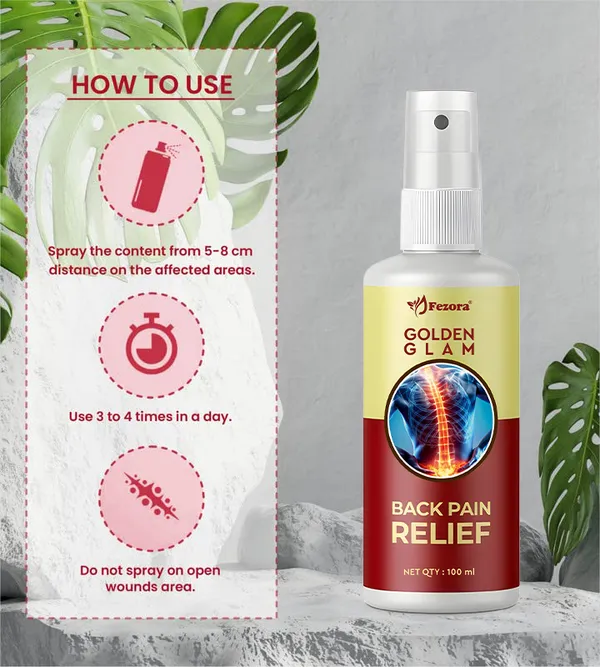 Fezora_Golden_Glam_Back_Pain_Relief_Spray