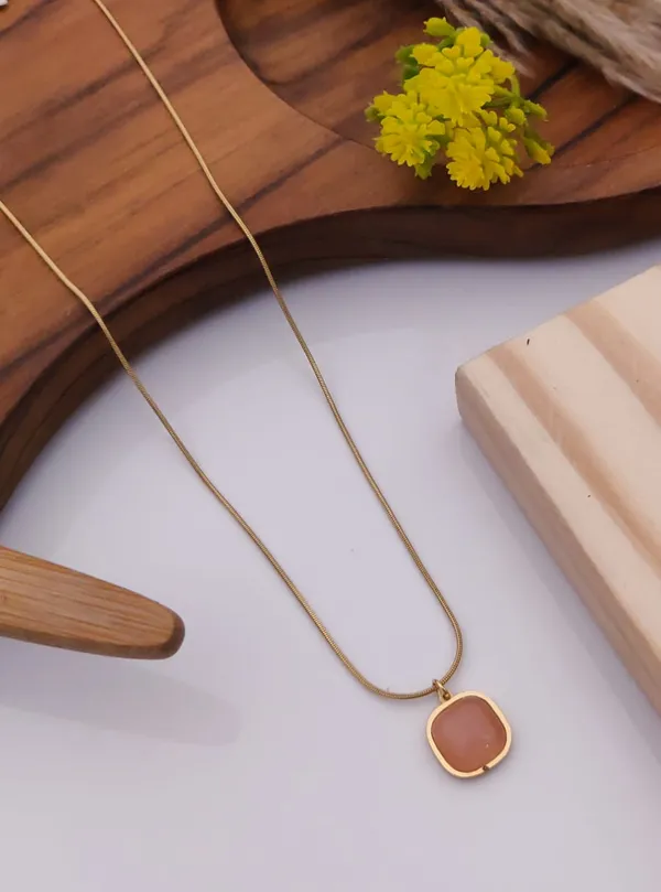 Gold_Plated_Alloy_Pink_Stone_Pendant_Necklace_For_Women