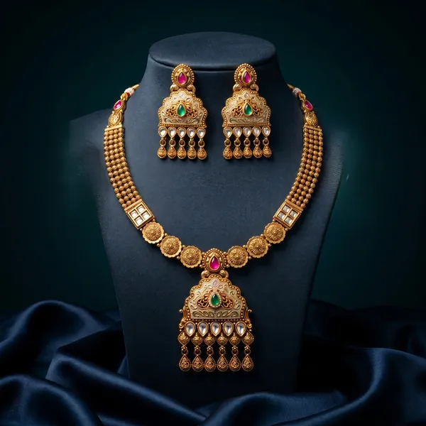 Gold_Plated_Alloy_Kundan_Meenakari_Necklace_Set_With_Earrings_For_Women