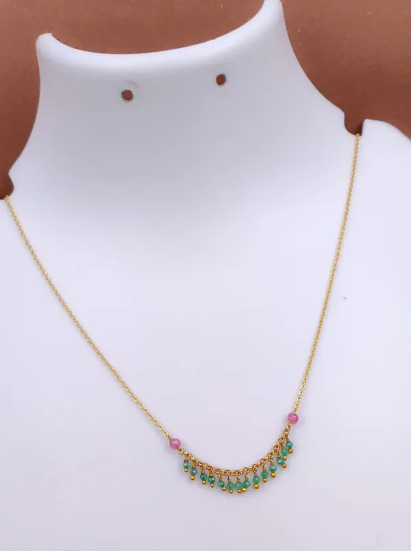 Green_Alloy_Beaded_Necklace_For_Women