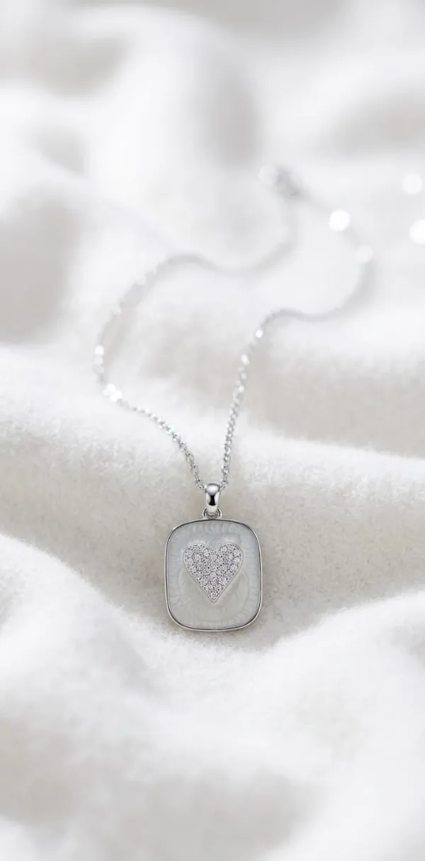 White_Alloy_Silver_Mother_Of_Pearl_Crystal_Heart_Pendant_Necklace_For_Women