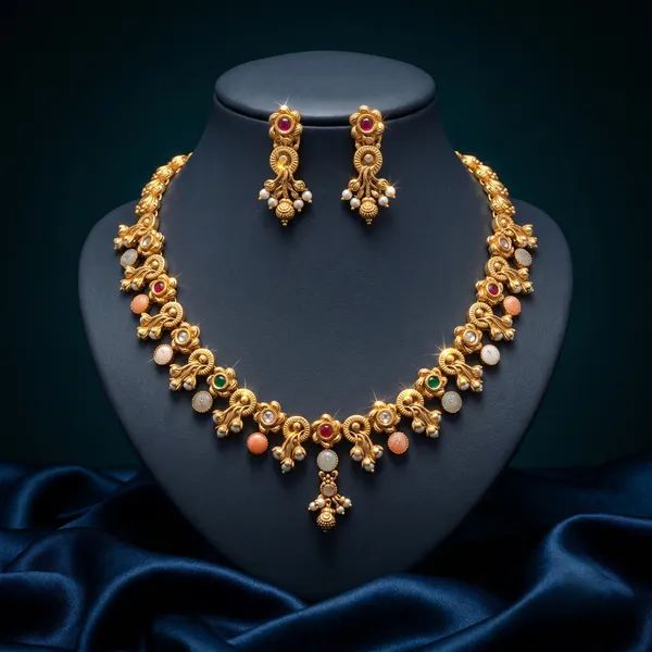 Gold_Plated_Alloy_Multicolor_Stone_Traditional_Necklace_Set_For_Women