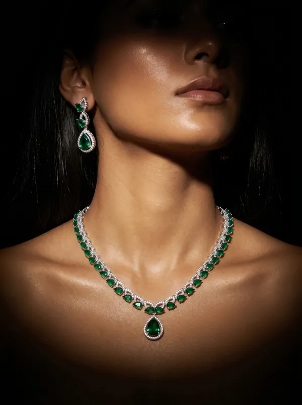 Green_Alloy_American_Diamond_Cz_Necklace_Set_With_Earrings_For_Women