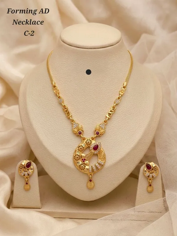 Gold_Alloy_Red_Ad_Stone_Crescent_Necklace_Set_For_Women