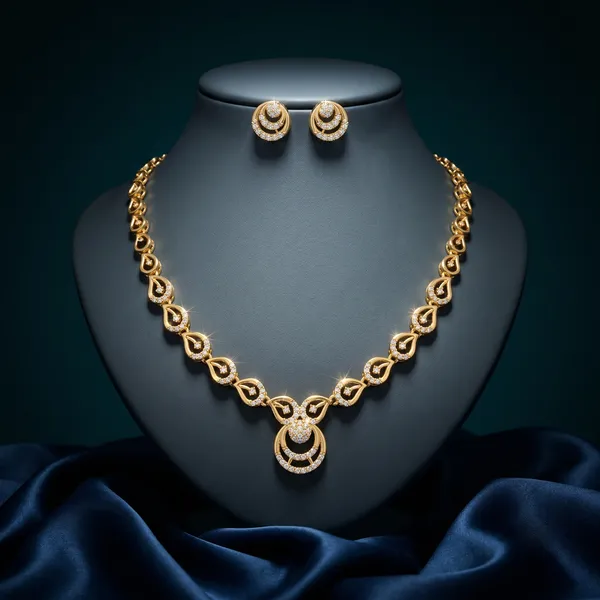 Gold_Alloy_Cubic_Zirconia_Crescent_Necklace_Set_For_Women