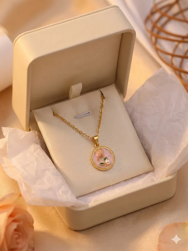 Pink_Alloy_Mother_Of_Pearl_Floral_Pendant_Necklace_For_Women