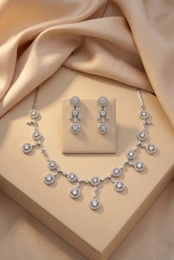 Silver_Alloy_Crystal_Embellished_Necklace_Set_For_Women