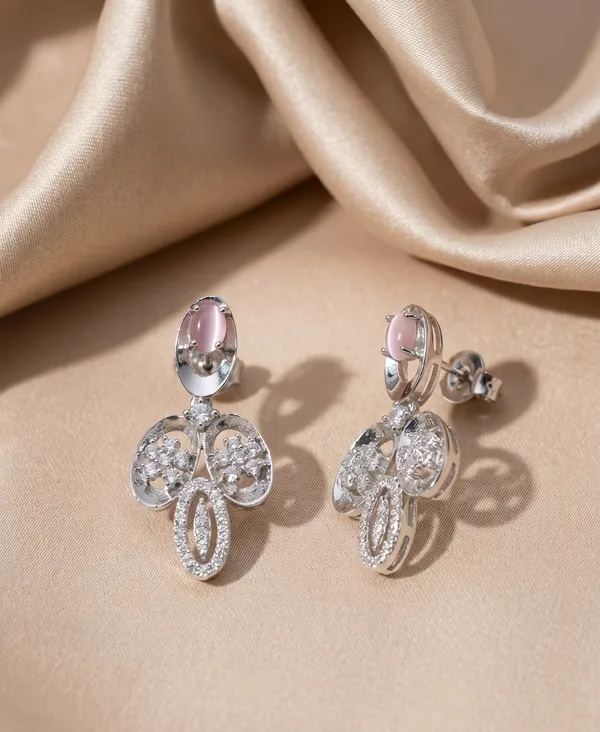 Silver_Alloy_Crystal_Floral_Necklace_Set_With_Earrings_For_Women