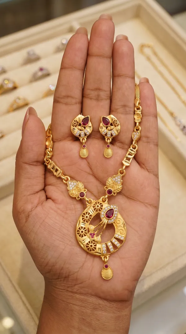 Gold_Alloy_Red_Ad_Stone_Crescent_Necklace_Set_For_Women