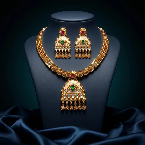 Gold_Antique_Alloy_Kundan_Ruby_Emerald_Stone_Necklace_Set_For_Women