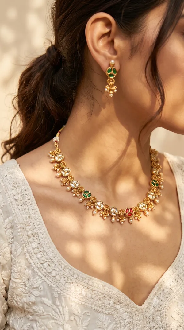 Gold_Plated_Alloy_Kundan_Pearl_Multicolor_Necklace_Set_For_Women