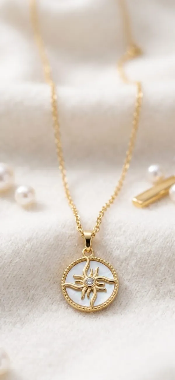 Gold_Alloy_Compass_Crystal_Accent_Pendant_Necklace_For_Women