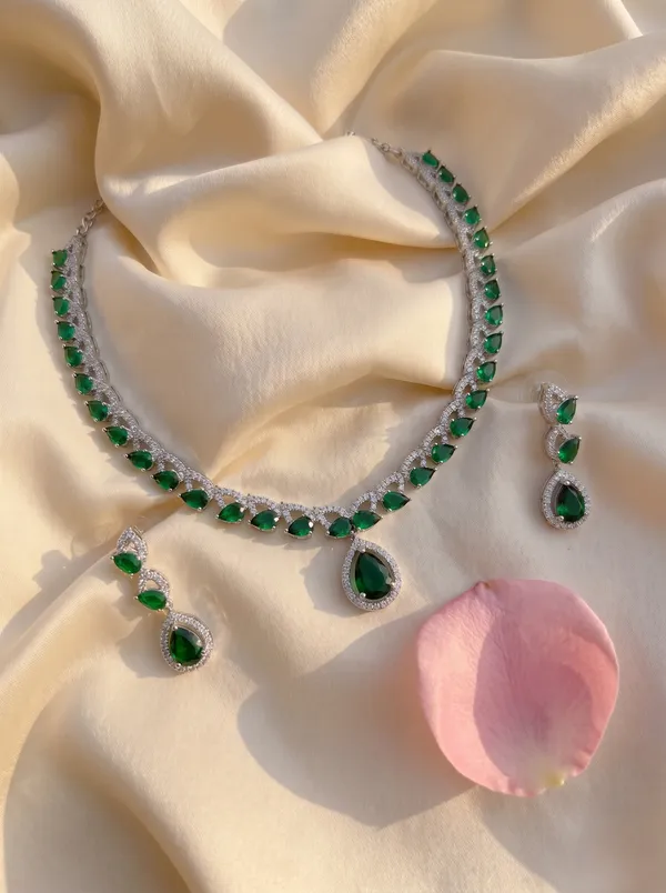 Green_Alloy_American_Diamond_Cz_Necklace_Set_With_Earrings_For_Women