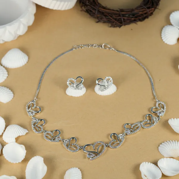 Silver_Alloy_Crystal_Heart_Link_Necklace_Set_For_Women