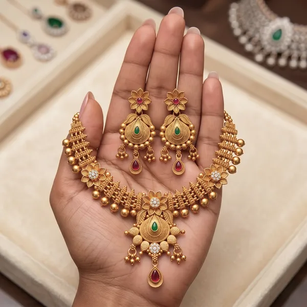 Gold_Plated_Alloy_Floral_Kundan_Necklace_Set_With_Earrings_For_Women