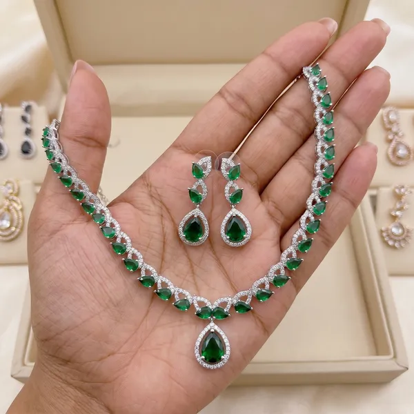 Green_Alloy_American_Diamond_Cz_Necklace_Set_With_Earrings_For_Women