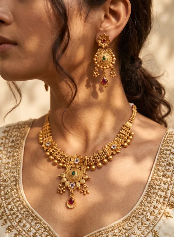 Gold_Plated_Alloy_Floral_Kundan_Necklace_Set_With_Earrings_For_Women