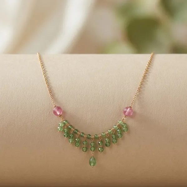 Green_Alloy_Beaded_Necklace_For_Women