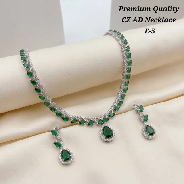 Green_Alloy_American_Diamond_Cz_Necklace_Set_With_Earrings_For_Women