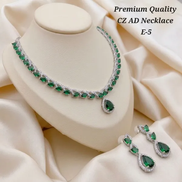 Green_Alloy_American_Diamond_Cz_Necklace_Set_With_Earrings_For_Women