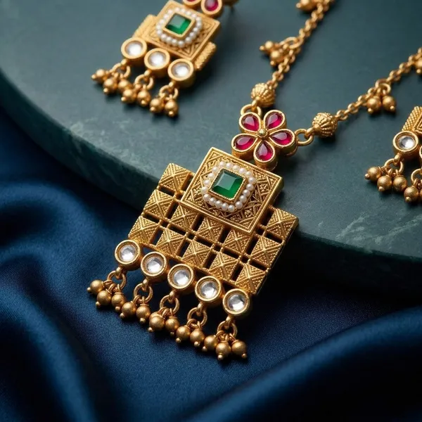 Gold_Plated_Alloy_Kundan_Floral_Motif_Necklace_Set_With_Earrings_For_Women