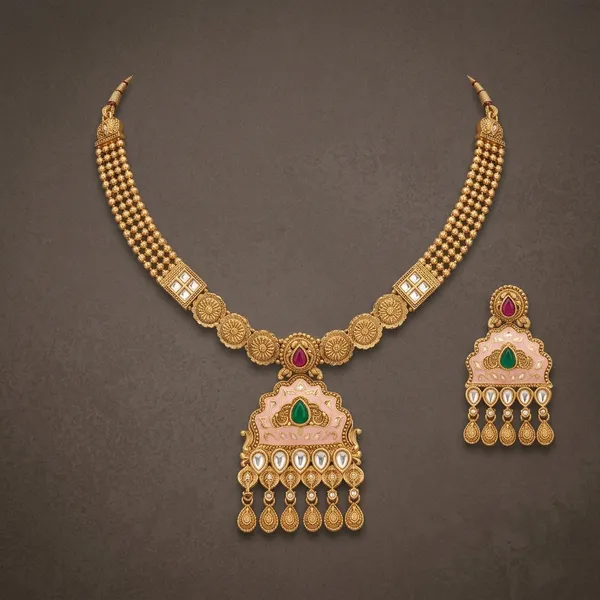 Gold_Antique_Alloy_Kundan_Ruby_Emerald_Stone_Necklace_Set_For_Women