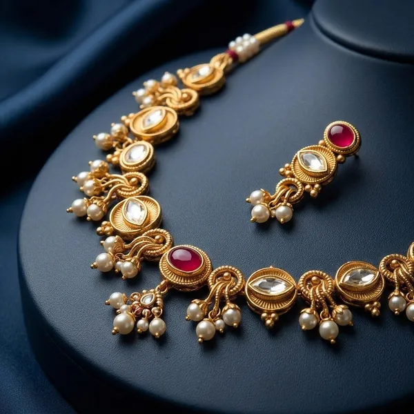 Gold_Plated_Alloy_Kundan_Pearl_Red_Stone_Necklace_Set_For_Women