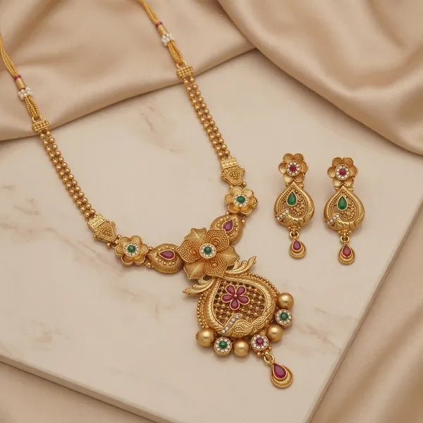 Gold_Plated_Alloy_Ruby_Emerald_Stone_Pendant_Necklace_Set_For_Women