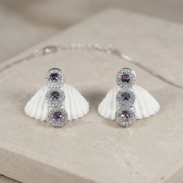 Silver_Alloy_Purple_Crystal_Studded_Necklace_Set_With_Earrings